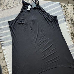 Black High-Low Halter Maxi Dress